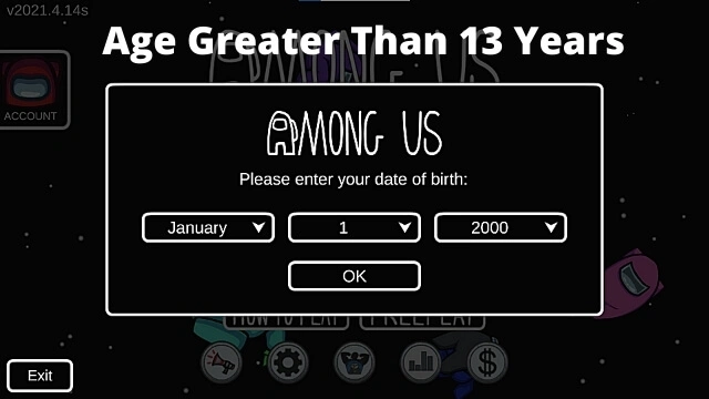 fix age error in among us pc