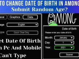 how to change date of birth in among us