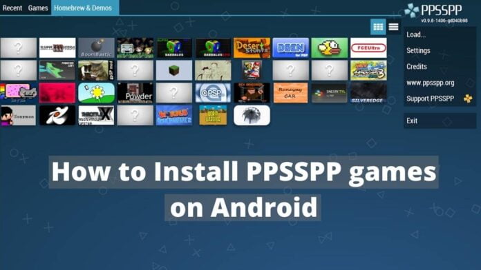 how to install ppsspp games on android