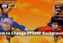 how to change ppsspp background