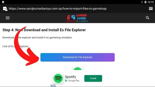 download es file explorer in gameloop