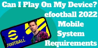 efootball 2022 mobile system requirements