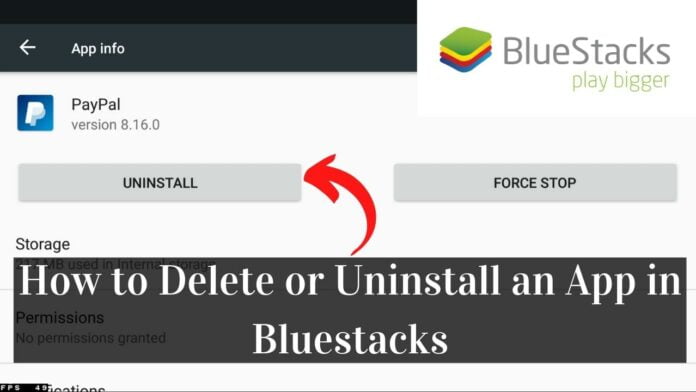 how to delete or uninstall an app in bluestacks