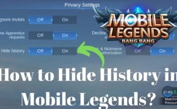 how to hide history in mobile legends