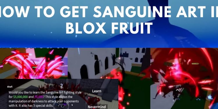 How to get sanguine art in blox fruit